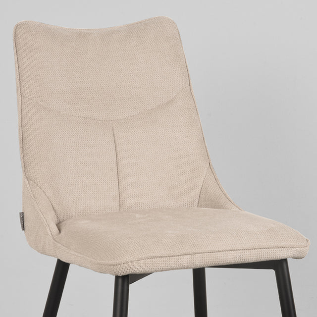 LABEL51 Eetkamerstoel Riv - Naturel - Synthetisch van LABEL51 – Luxe comfort op maat van PureWonen. Vraag naar de beste prijs.