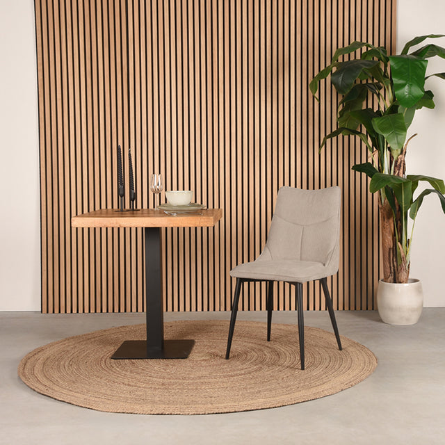 LABEL51 Eetkamerstoel Riv - Naturel - Synthetisch van LABEL51 – Luxe comfort op maat van PureWonen. Vraag naar de beste prijs.