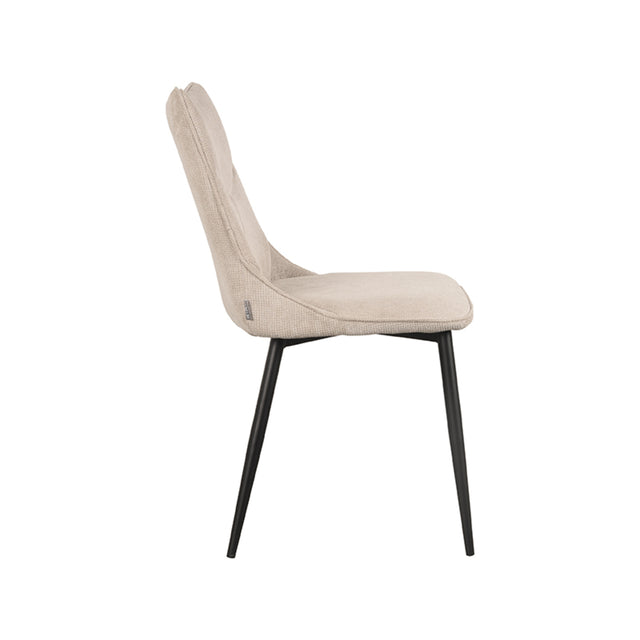 LABEL51 Eetkamerstoel Riv - Naturel - Synthetisch van LABEL51 – Luxe comfort op maat van PureWonen. Vraag naar de beste prijs.