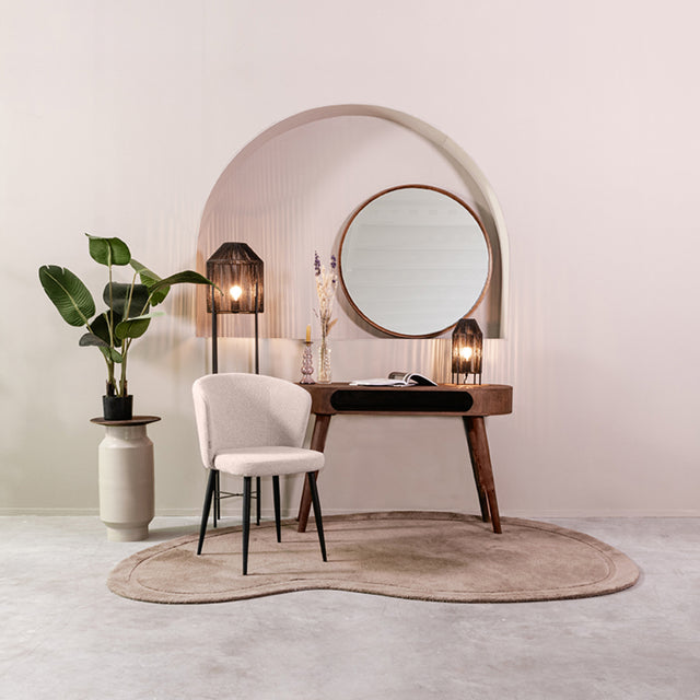 LABEL51 Eetkamerstoel Wave - Naturel - Boucle van LABEL51 - laagste prijs offerte van PureWonen