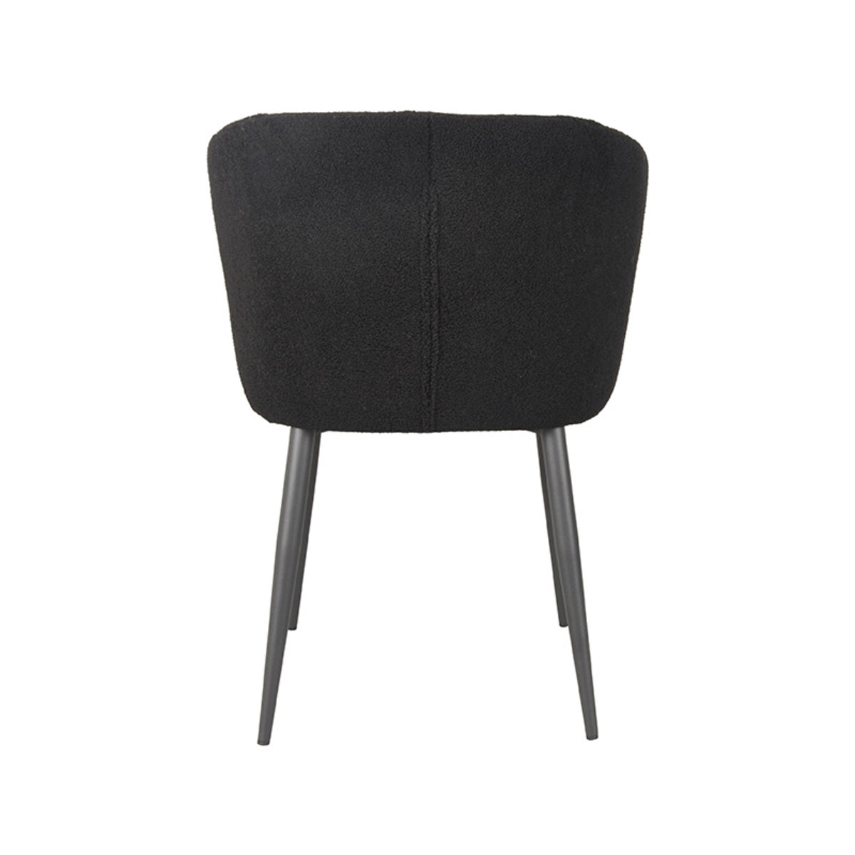 LABEL51 Eetkamerstoel Whirl - Zwart - Teddy - Black Frame