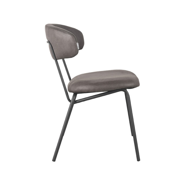 LABEL51 Eetkamerstoel Zack - Antraciet - Microfiber van LABEL51 – Luxe comfort op maat van PureWonen. Vraag naar de beste prijs.