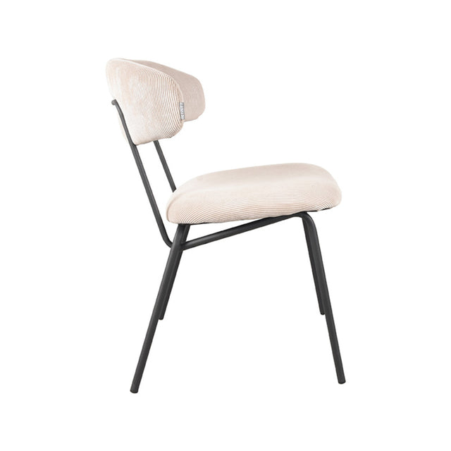 LABEL51 Eetkamerstoel Zack - Naturel - Ribcord van LABEL51 - laagste prijs offerte van PureWonen