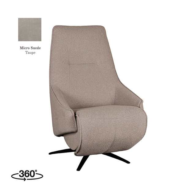 LABEL51 Fauteuil Odense - Taupe - Micro Suede van LABEL51 – Luxe comfort op maat van PureWonen. Vraag naar de beste prijs.