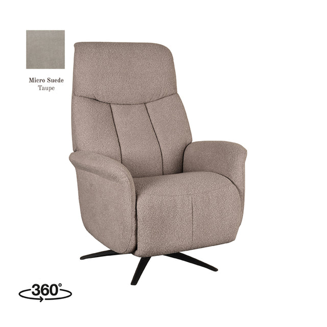 LABEL51 Fauteuil Oslo - Taupe - Micro Suede van LABEL51 – Luxe comfort op maat van PureWonen. Vraag naar de beste prijs.
