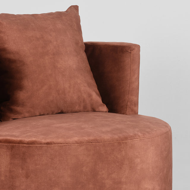 LABEL51 Fauteuil Evy - Rust - Velours - 90 cm van LABEL51 – Luxe comfort op maat van PureWonen. Vraag naar de beste prijs.