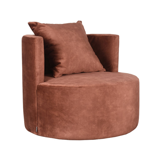 LABEL51 Fauteuil Evy - Rust - Velours - 90 cm van LABEL51 – Luxe comfort op maat van PureWonen. Vraag naar de beste prijs.