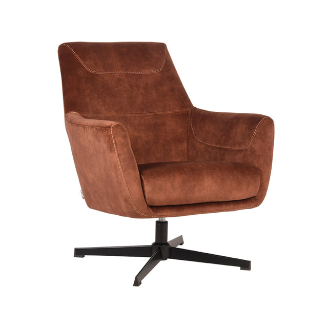 LABEL51 Fauteuil Toby - Rust - Velours van LABEL51 – Luxe comfort op maat van PureWonen. Vraag naar de beste prijs.