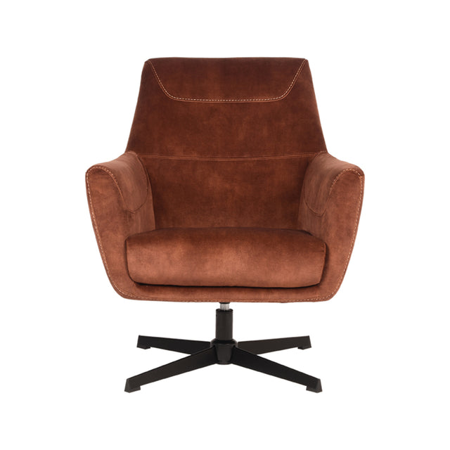 LABEL51 Fauteuil Toby - Rust - Velours van LABEL51 – Luxe comfort op maat van PureWonen. Vraag naar de beste prijs.