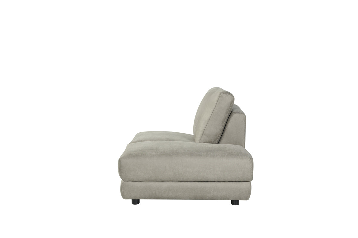 LABEL51 Bank Tivoli - Taupe - Micro Suede - Ottomane Rechts Voorstaand van LABEL51 - laagste prijs offerte van PureWonen