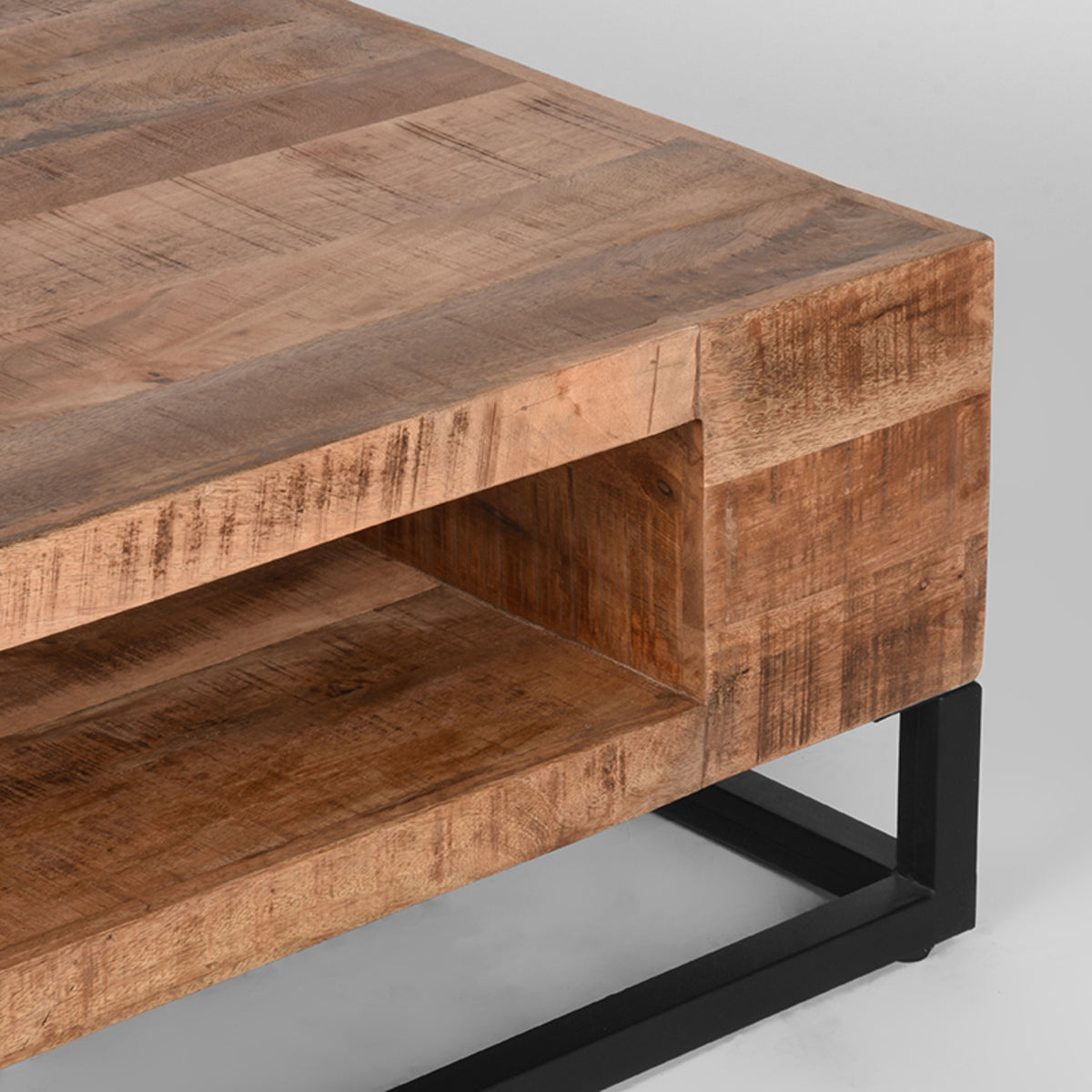 LABEL51 Salontafel Cube - Rough - Mangohout - 80 cm van LABEL51 – Luxe comfort op maat van PureWonen. Vraag naar de beste prijs.