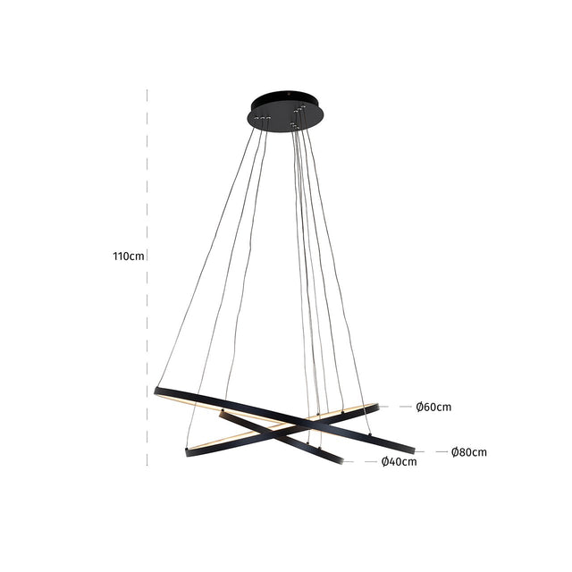 Hanglamp Amira zwart (Black) van Richmond Interiors – Luxe comfort op maat van PureWonen. Vraag naar de beste prijs.
