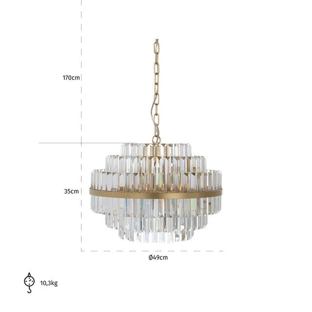 Hanglamp Desire (Brushed Gold) van Richmond Interiors – Luxe comfort op maat van PureWonen. Vraag naar de beste prijs.