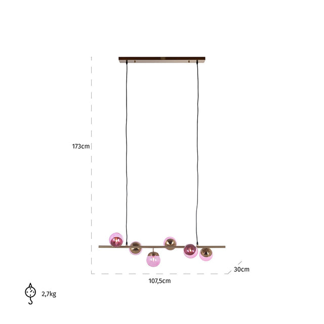 Hanglamp Bente roze (Pink) van Richmond Interiors – Luxe comfort op maat van PureWonen. Vraag naar de beste prijs.