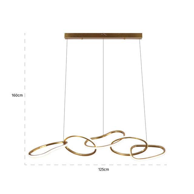 Hanglamp Flyn (Brushed Gold) van Richmond Interiors – Luxe comfort op maat van PureWonen. Vraag naar de beste prijs.