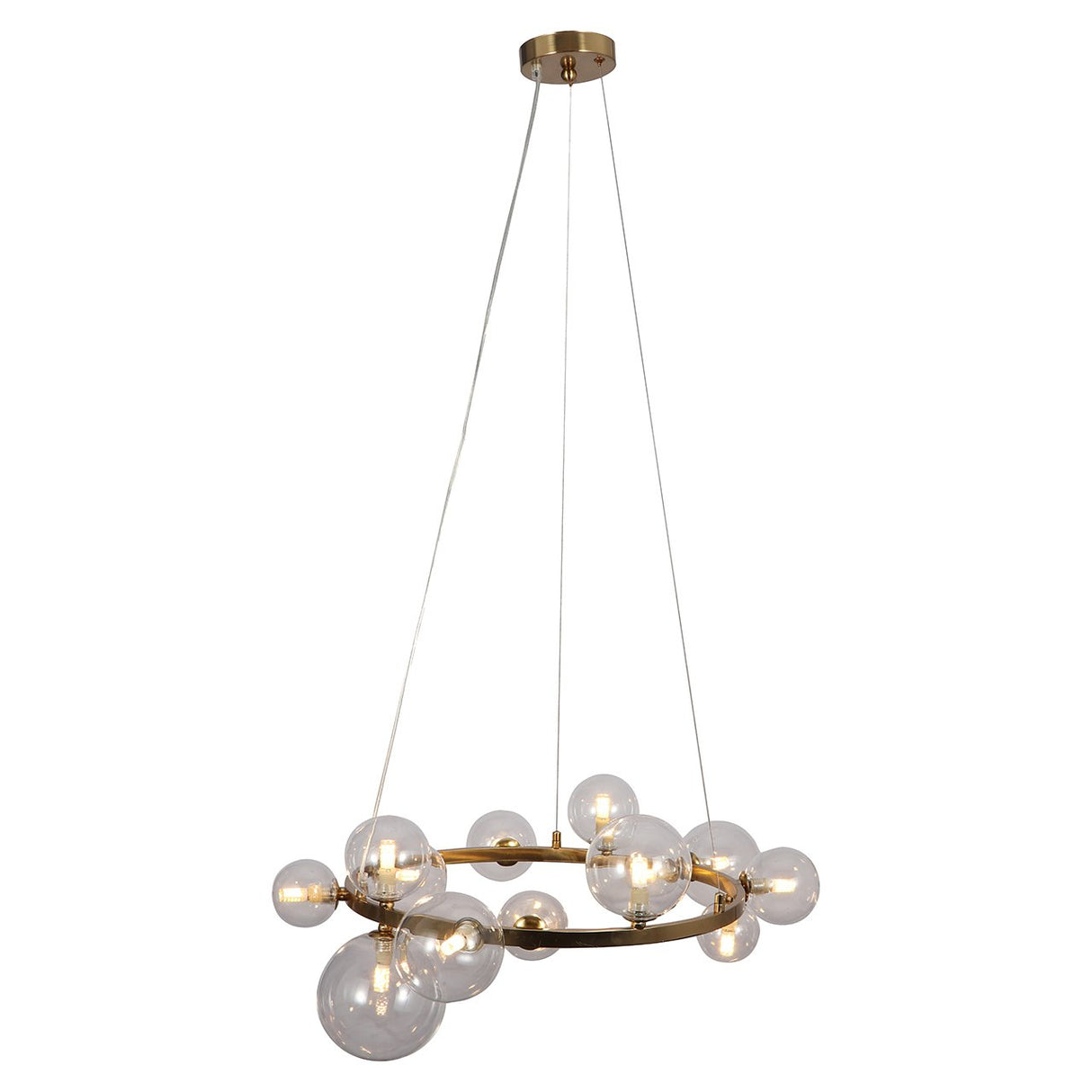 Hanglamp Yosie brushed gold (Brushed Gold) van Richmond Interiors – Luxe comfort op maat van PureWonen. Vraag naar de beste prijs.