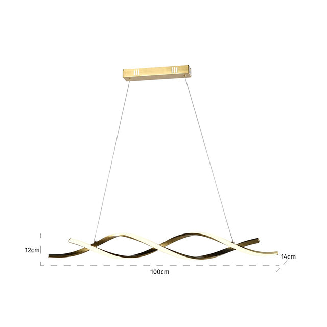 Hanglamp Lorine (Brushed Gold) van Richmond Interiors – Luxe comfort op maat van PureWonen. Vraag naar de beste prijs.