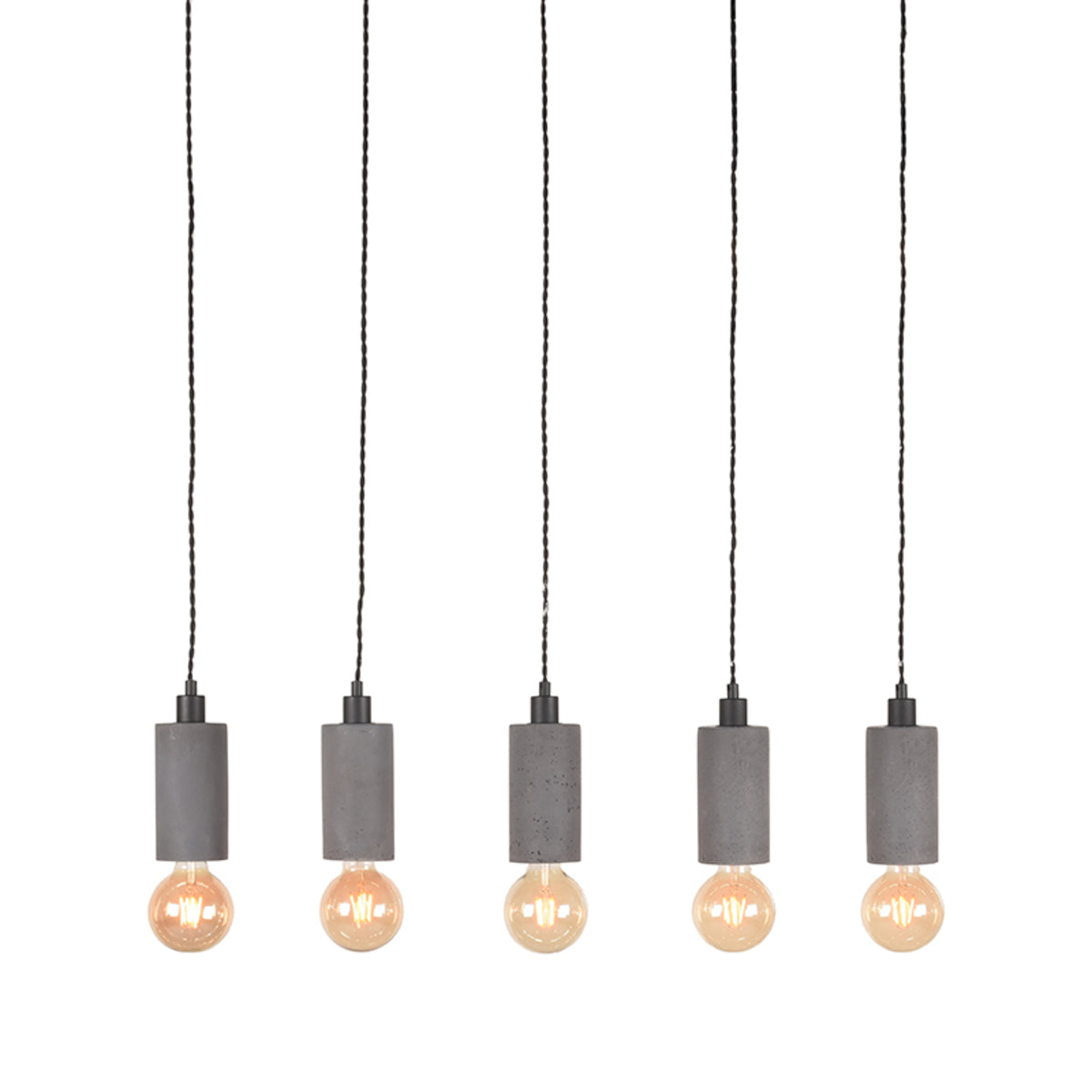 LABEL51 Hanglamp Fresco - Concrete - Beton - 5-Lichts van LABEL51 – Luxe comfort op maat van PureWonen. Vraag naar de beste prijs.