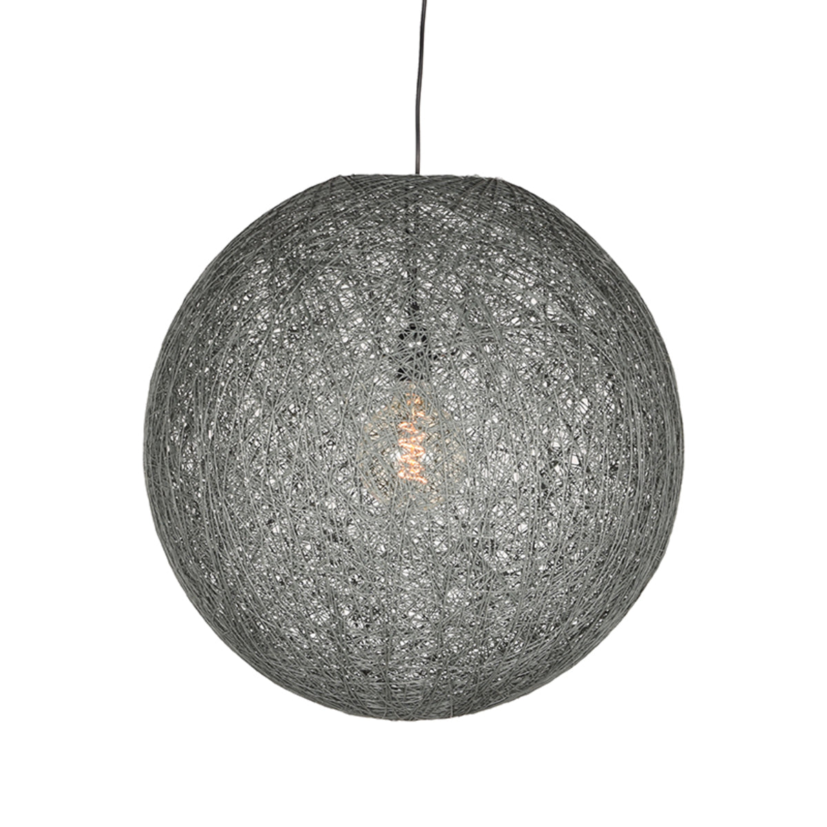 LABEL51 Hanglamp Twist - Grijs - Vlas - XL van LABEL51 – Luxe comfort op maat van PureWonen. Vraag naar de beste prijs.