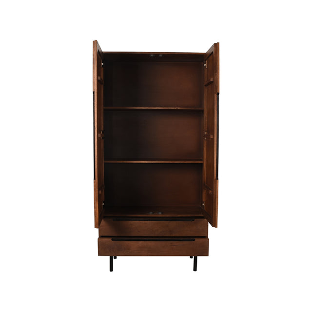 LABEL51 Bergkast Rio - Espresso - Mangohout - Hoge Kast van LABEL51 – Luxe comfort op maat van PureWonen. Vraag naar de beste prijs.