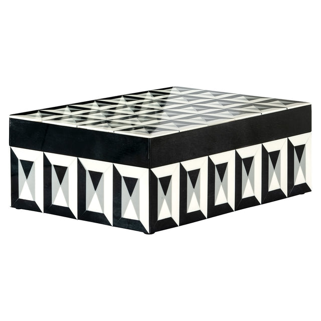 Juwelenbox Licia groot (Black/white) van Richmond Interiors – Luxe comfort op maat van PureWonen. Vraag naar de beste prijs.
