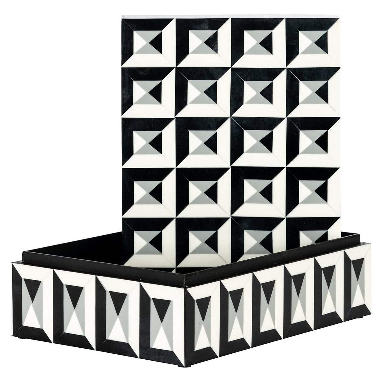 Juwelenbox Licia groot (Black/white) van Richmond Interiors – Luxe comfort op maat van PureWonen. Vraag naar de beste prijs.