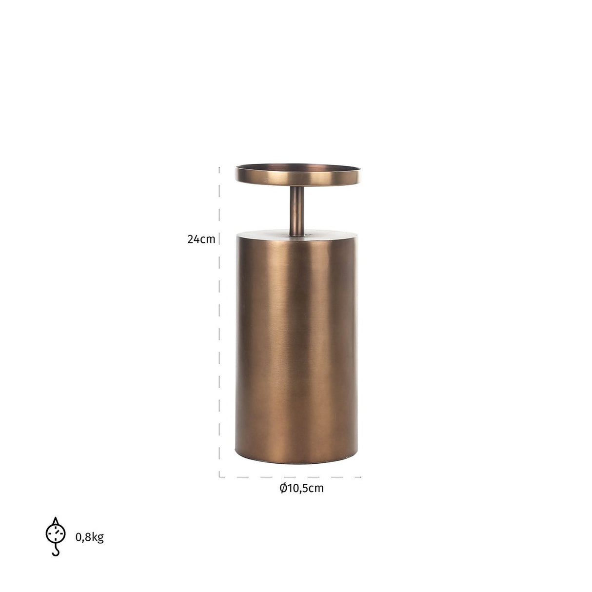 Kandelaar Dixon medium (Brushed Gold) van Richmond Interiors – Luxe comfort op maat van PureWonen. Vraag naar de beste prijs.