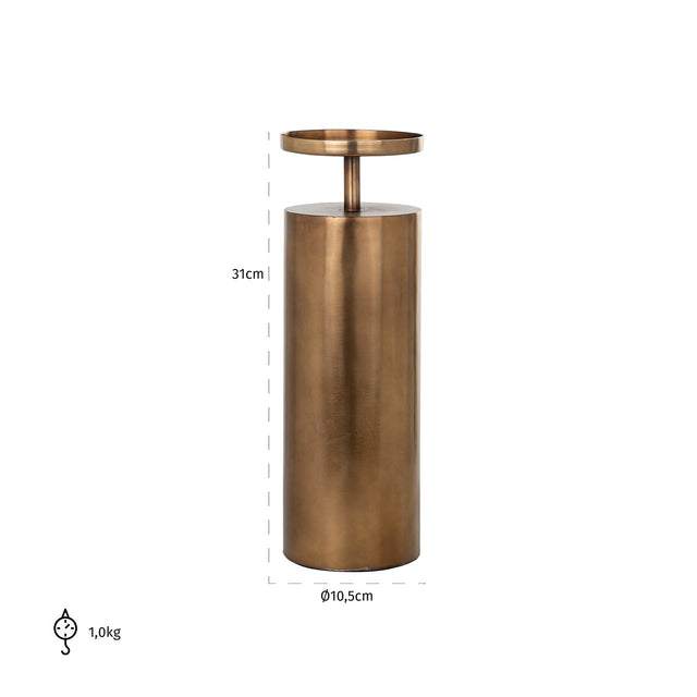 Kandelaar Divon groot (Brushed Gold) van Richmond Interiors – Luxe comfort op maat van PureWonen. Vraag naar de beste prijs.