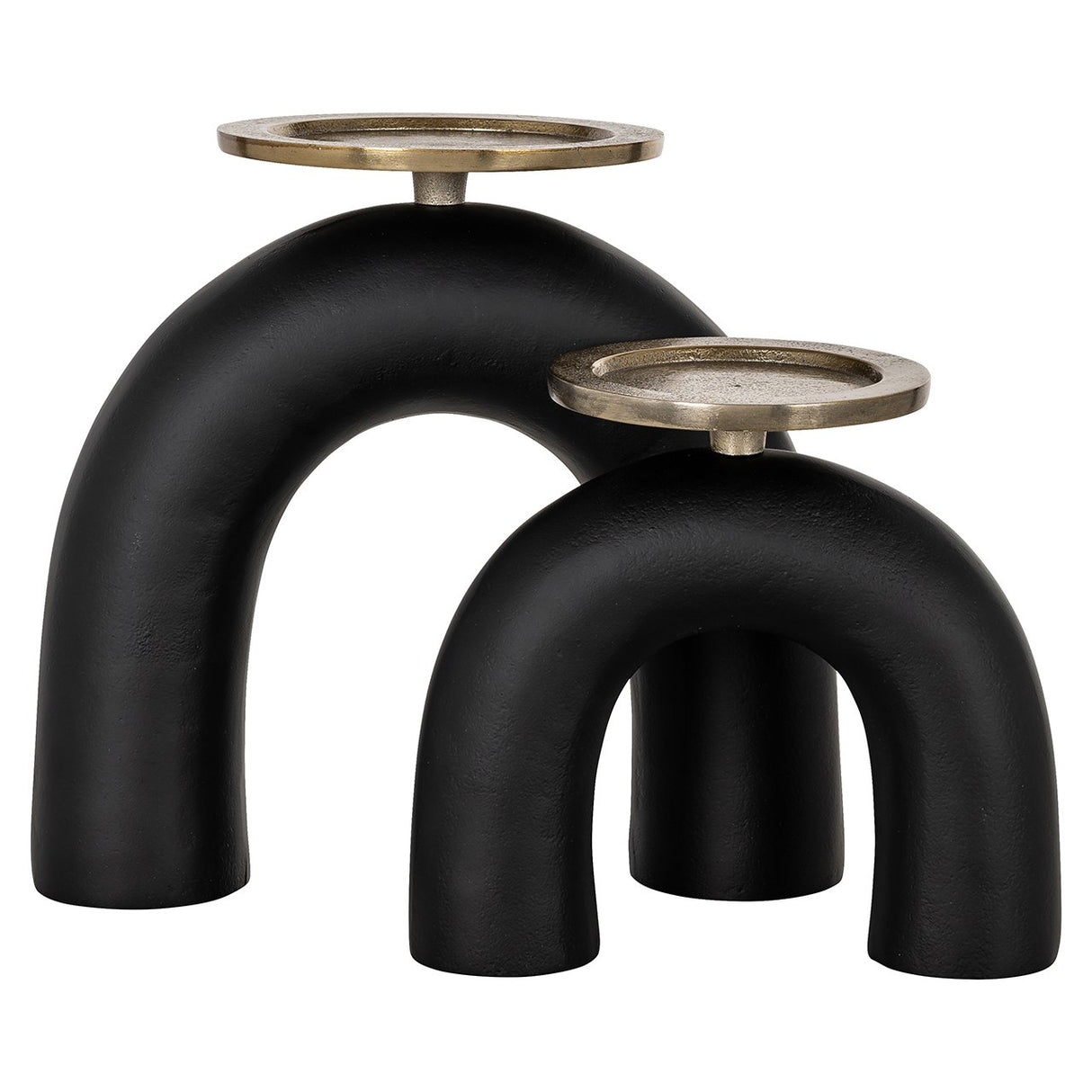 Kandelaar Livi klein (Black/gold) van Richmond Interiors – Luxe comfort op maat van PureWonen. Vraag naar de beste prijs.