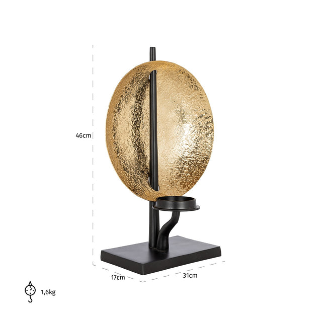 Kandelaar Chayra (Black/gold) van Richmond Interiors – Luxe comfort op maat van PureWonen. Vraag naar de beste prijs.