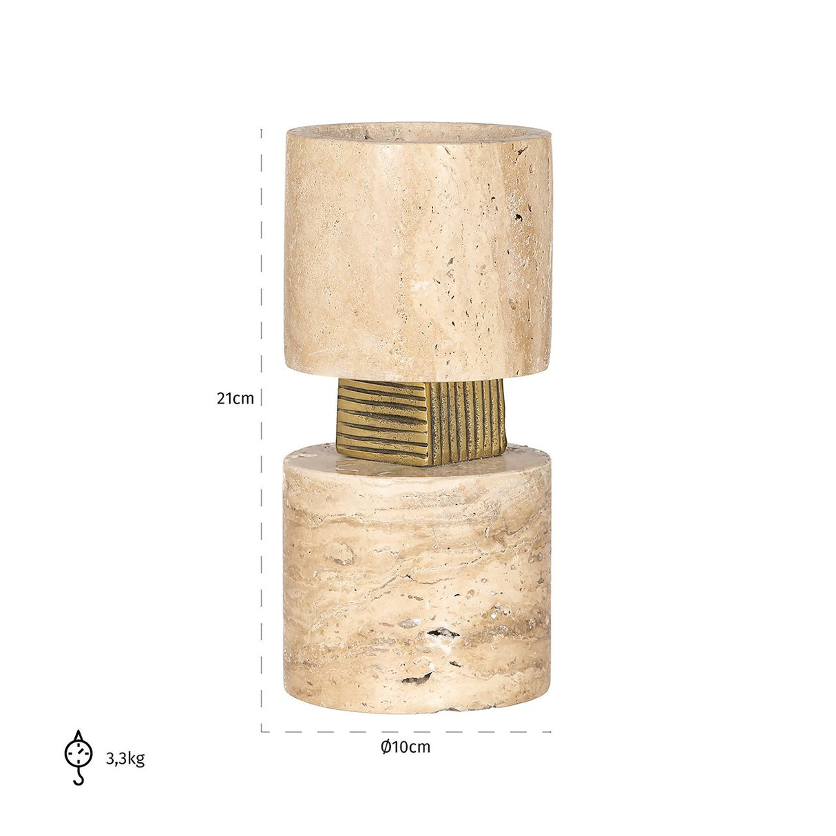 Kandelaar Boaz klein (Beige) van Richmond Interiors – Luxe comfort op maat van PureWonen. Vraag naar de beste prijs.