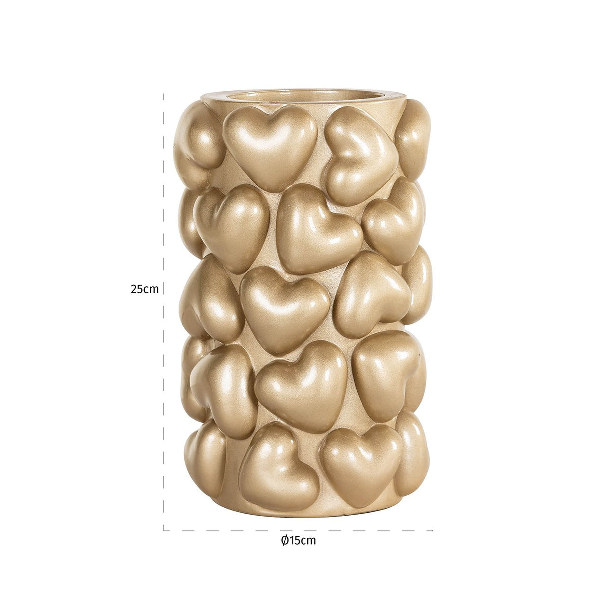 Kandelaar Anne hearts klein (Gold) van Richmond Interiors – Luxe comfort op maat van PureWonen. Vraag naar de beste prijs.