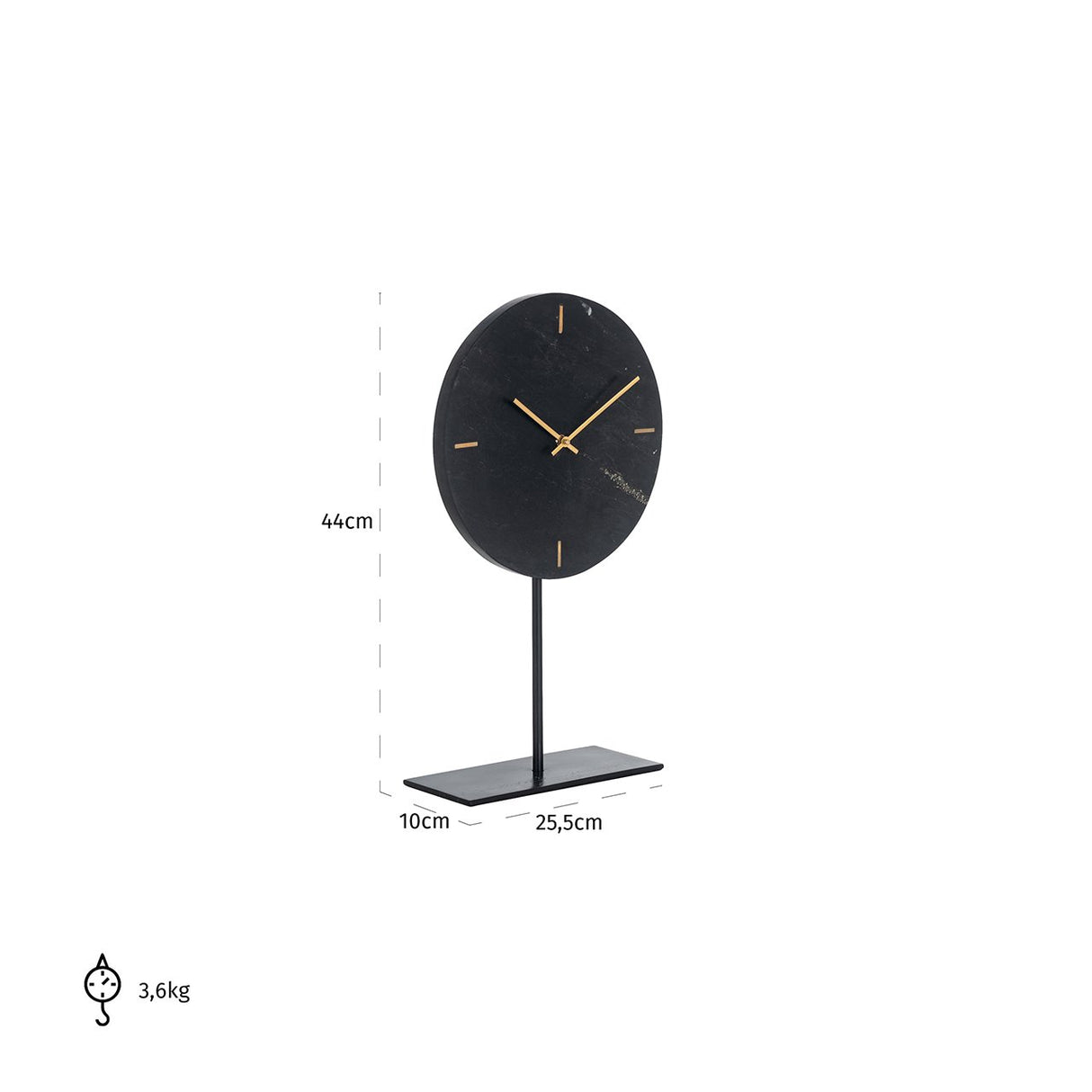 Klok Brett op standaard zwart (Black) van Richmond Interiors – Luxe comfort op maat van PureWonen. Vraag naar de beste prijs.
