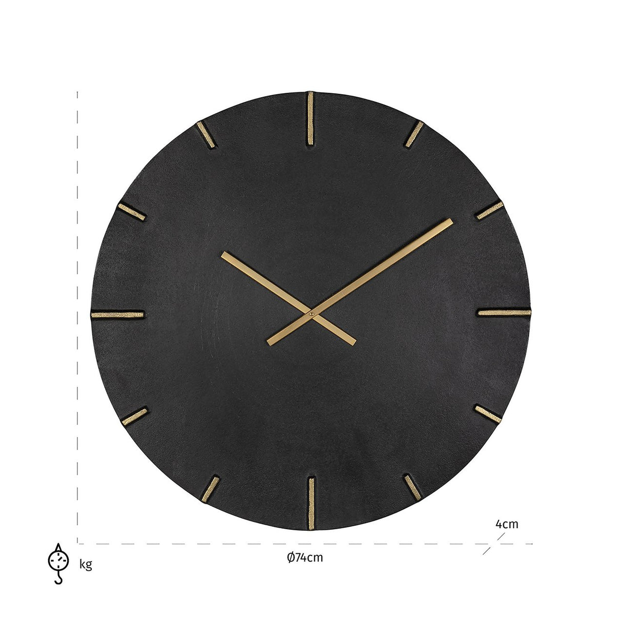 Klok Bilal (Black/gold) van Richmond Interiors – Luxe comfort op maat van PureWonen. Vraag naar de beste prijs.