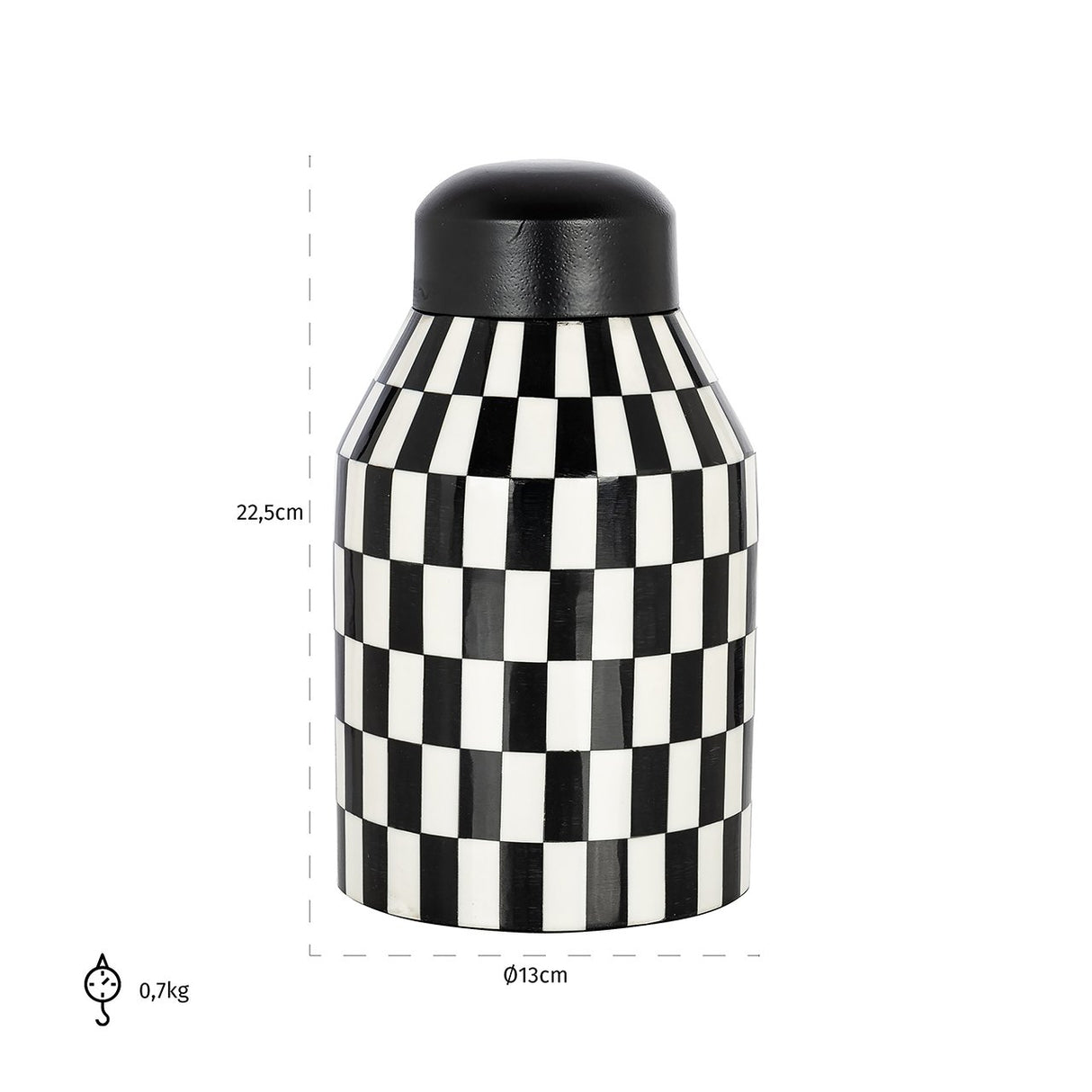 Pot Malou klein (Black/white) van Richmond Interiors – Luxe comfort op maat van PureWonen. Vraag naar de beste prijs.