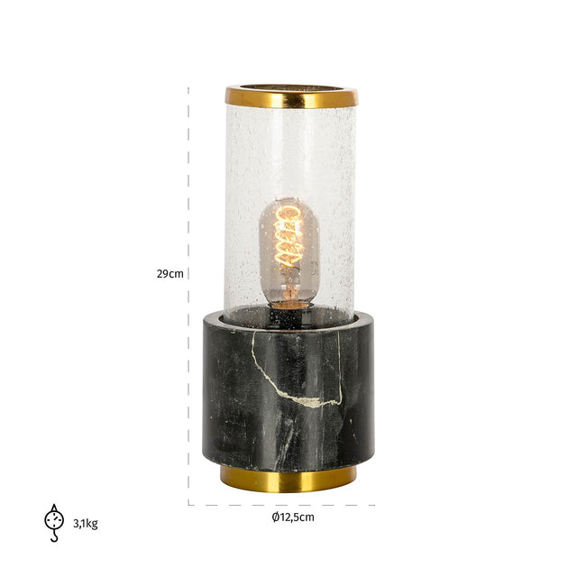 Tafellamp Conan (Black/gold) van Richmond Interiors – Luxe comfort op maat van PureWonen. Vraag naar de beste prijs.