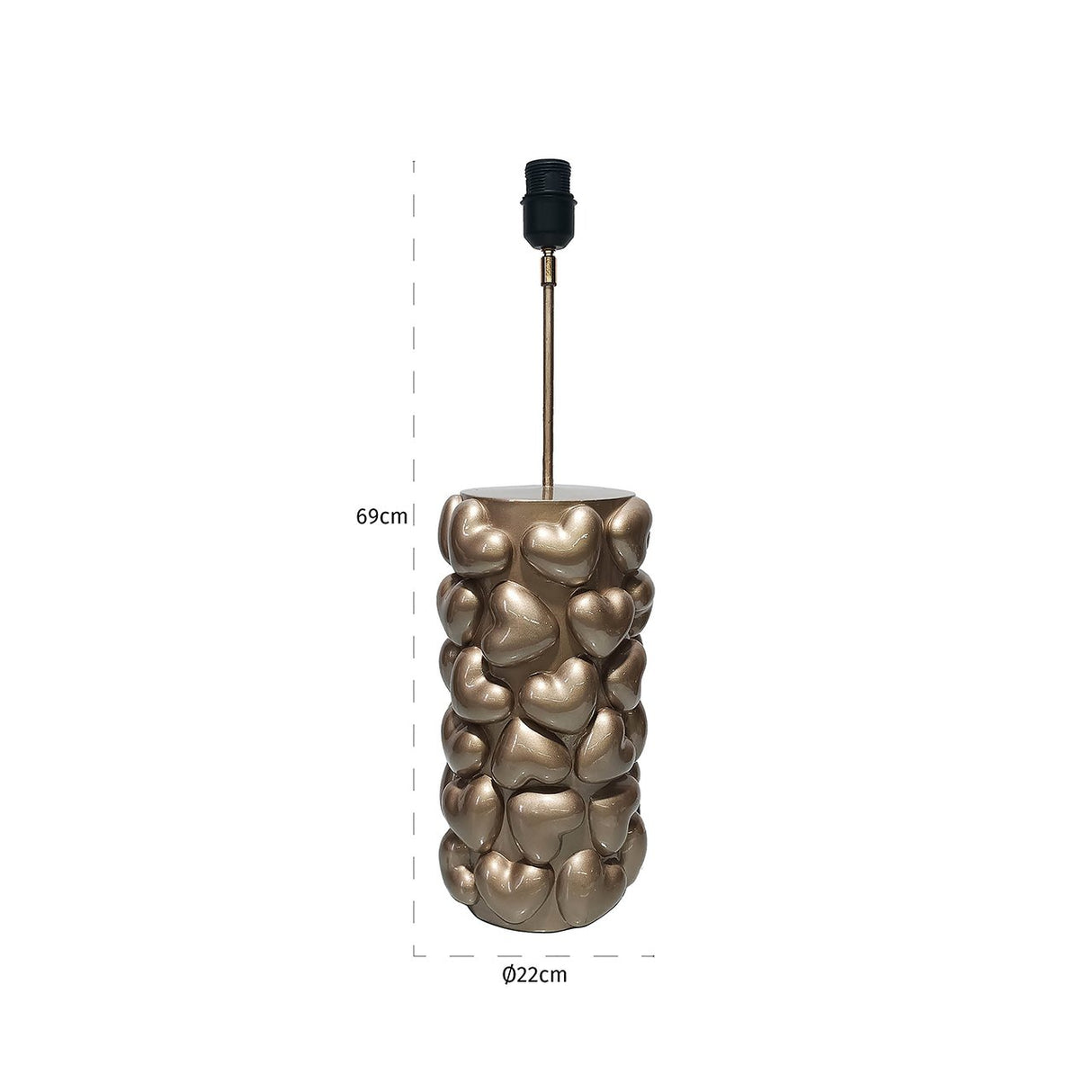 Tafellamp Nancy hearts (Gold) van Richmond Interiors – Luxe comfort op maat van PureWonen. Vraag naar de beste prijs.
