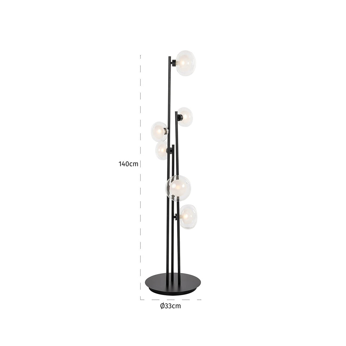Vloerlamp Luva zwart (Black) van Richmond Interiors – Luxe comfort op maat van PureWonen. Vraag naar de beste prijs.