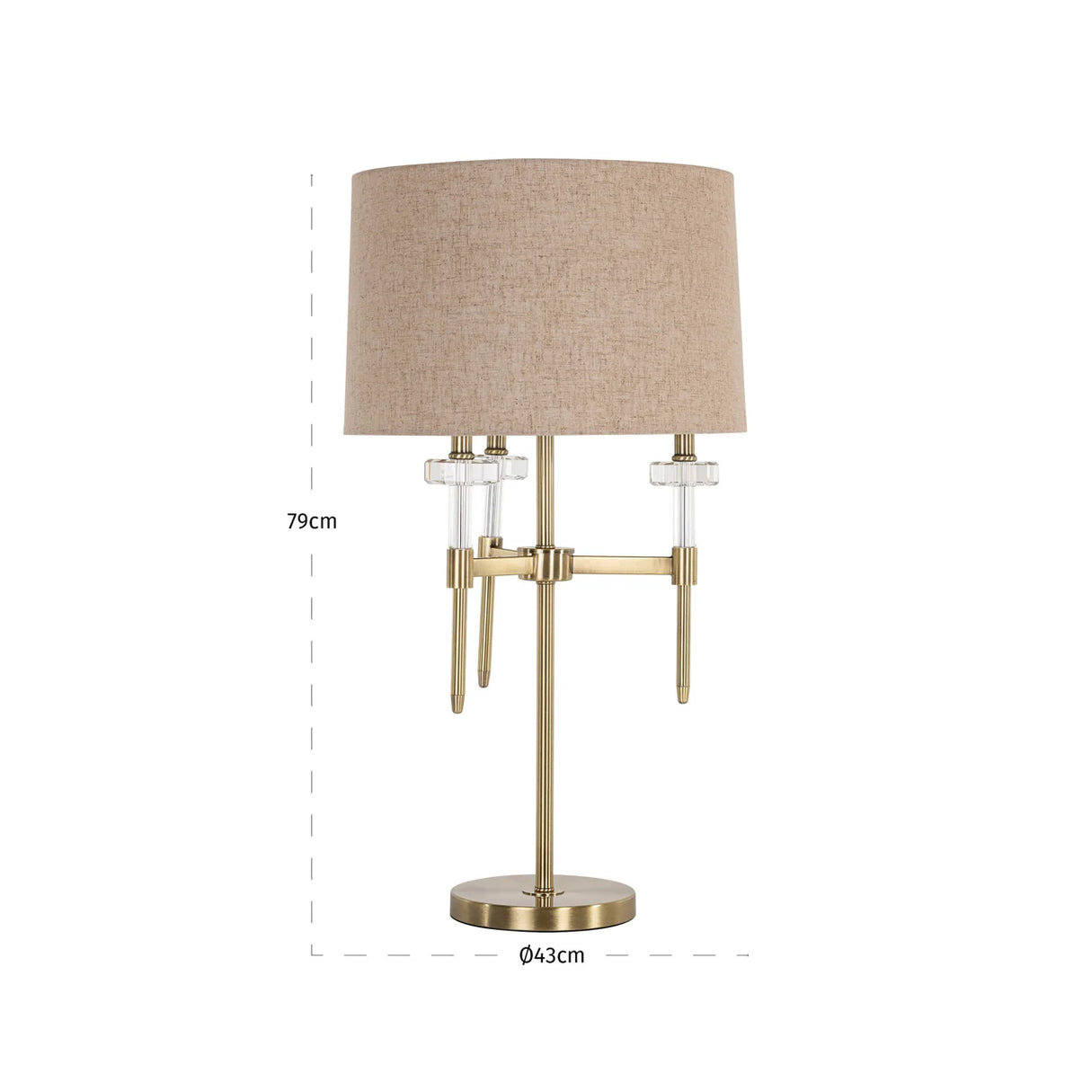 Tafellamp Josie brushed gold