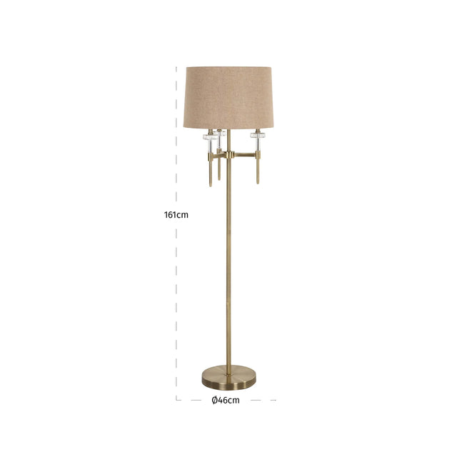 Vloerlamp Josie brushed gold