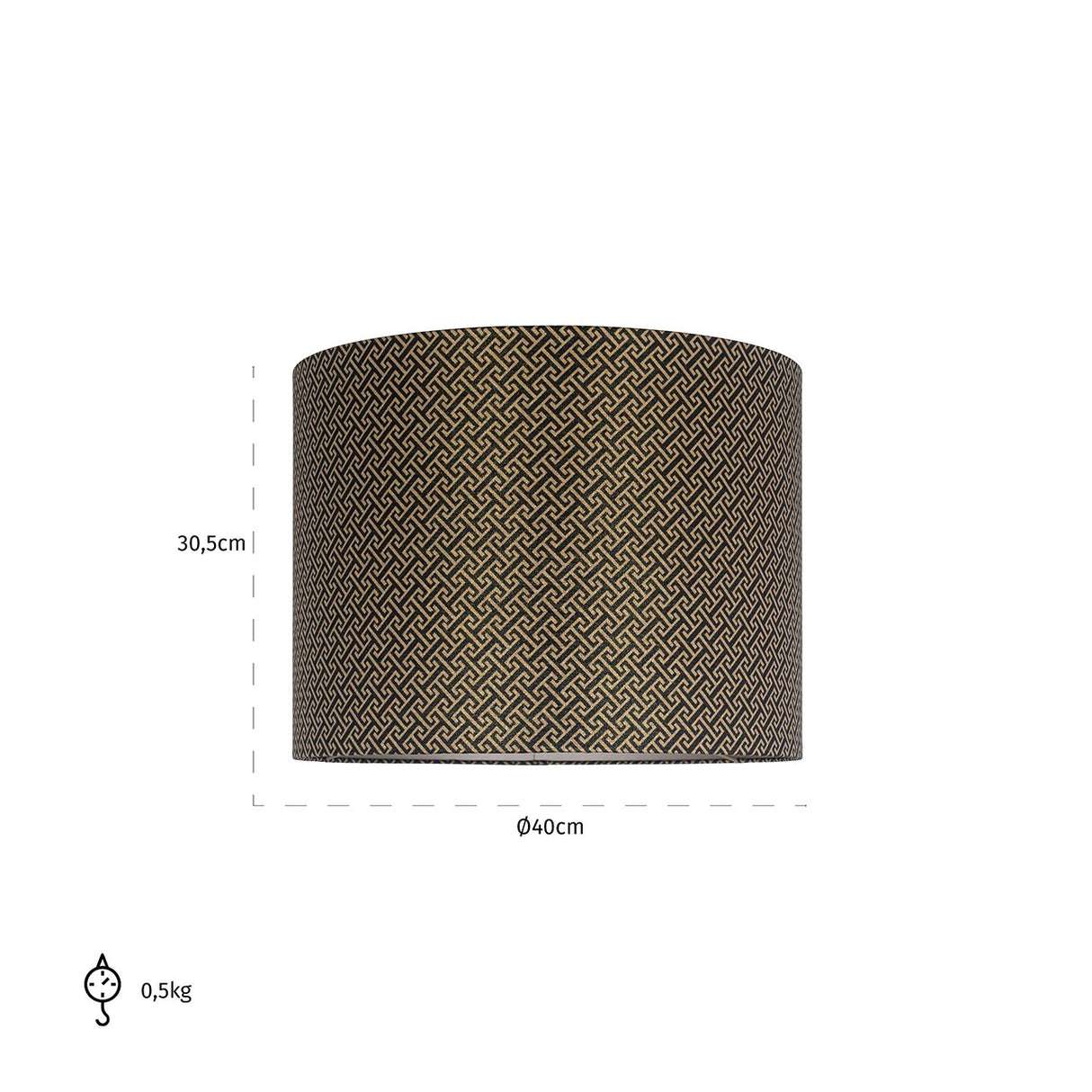 Lampenkap Geo cilinder 40Ø (Donna-21056-Geo Classic Big 9999 Black) van Richmond Interiors – Luxe comfort op maat van PureWonen. Vraag naar de beste prijs.