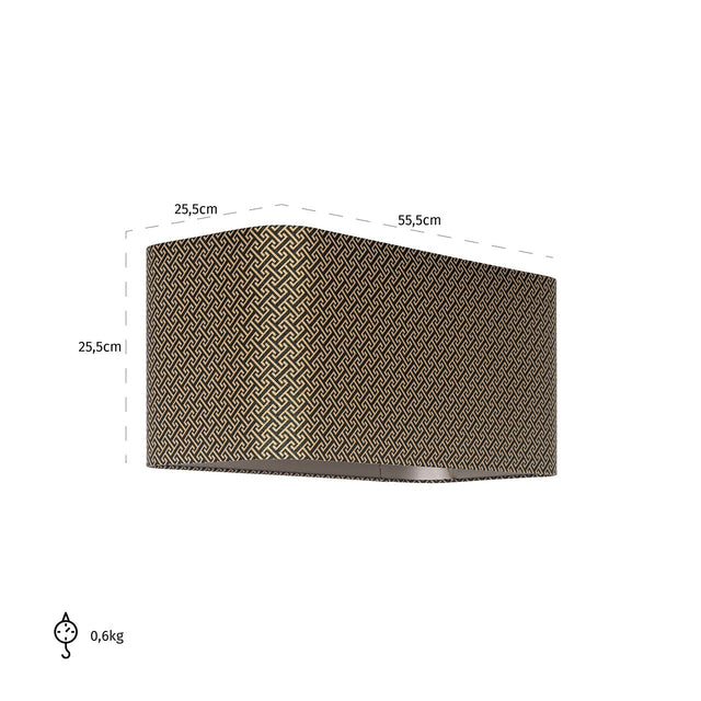 Lampenkap Geo rechthoek (Donna-21056-Geo Classic Big 9999 Black) van Richmond Interiors – Luxe comfort op maat van PureWonen. Vraag naar de beste prijs.