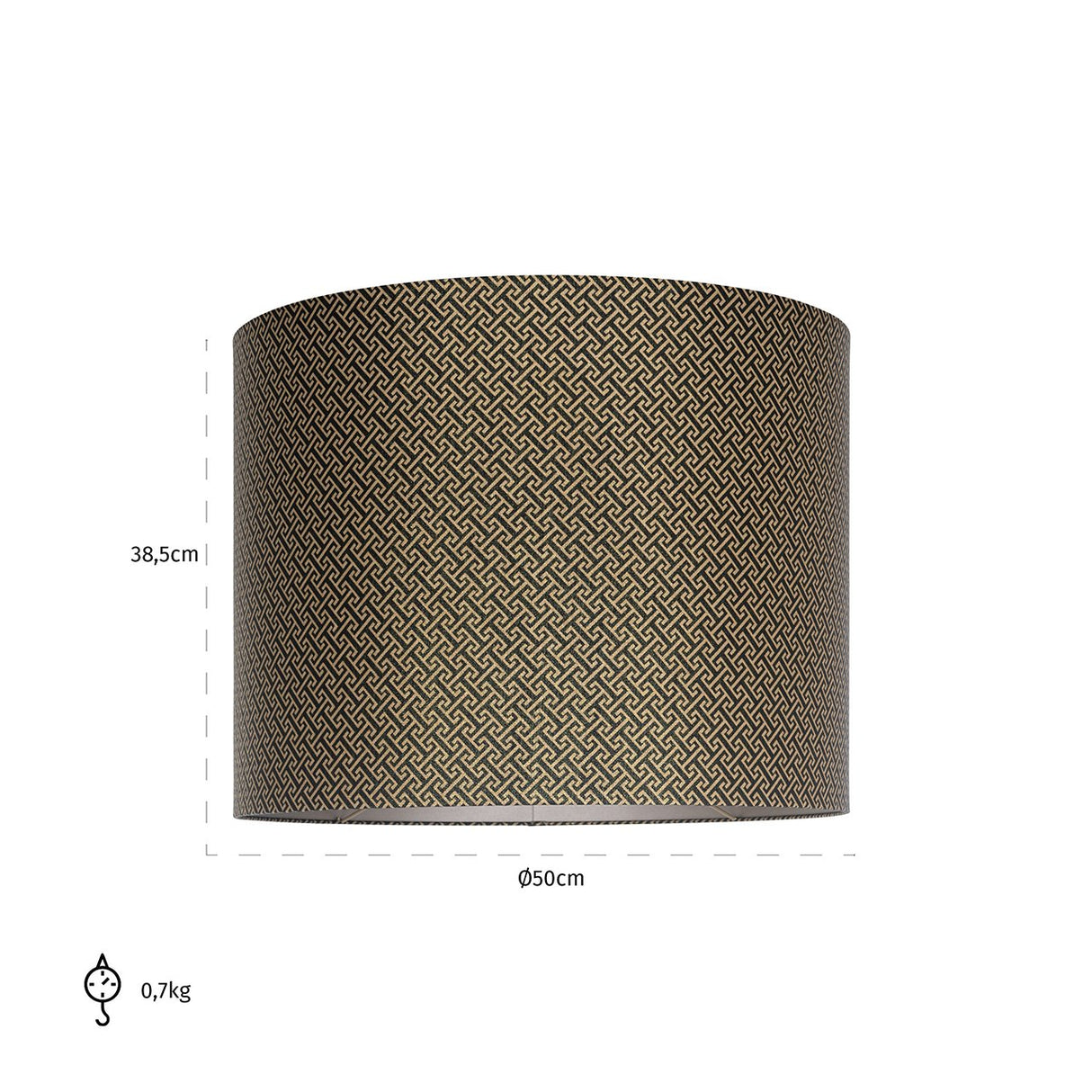 Lampenkap Geo cilinder 50Ø (Donna-21056-Geo Classic Big 9999 Black) van Richmond Interiors – Luxe comfort op maat van PureWonen. Vraag naar de beste prijs.