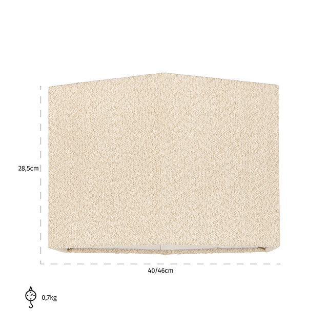 Lampenkap Miley sand bouclé, medium zeshoekig van Richmond Interiors – Luxe comfort op maat van PureWonen. Vraag naar de beste prijs.