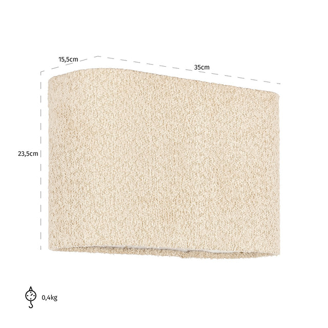 Lampenkap Miley sand bouclé, klein rechthoekig van Richmond Interiors - laagste prijs offerte van PureWonen