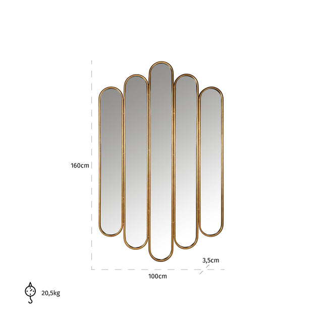 Spiegel Chelsey (Gold) van Richmond Interiors – Luxe comfort op maat van PureWonen. Vraag naar de beste prijs.