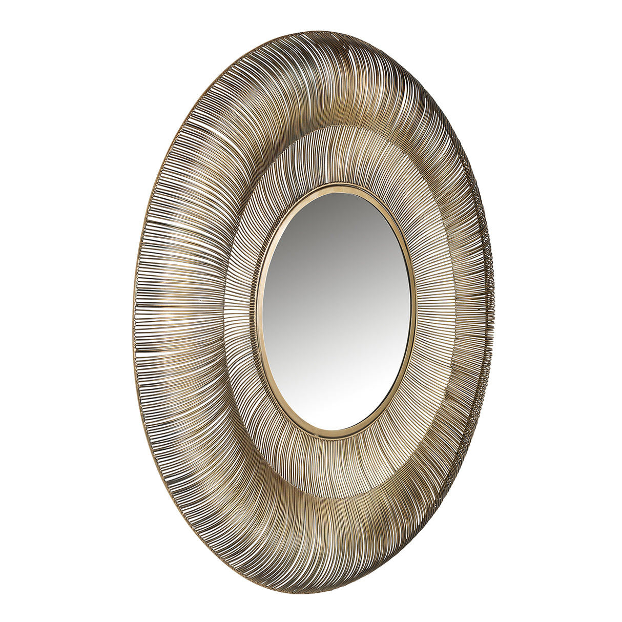 Spiegel Aliza 100Ø (Brushed Gold) van Richmond Interiors – Luxe comfort op maat van PureWonen. Vraag naar de beste prijs.