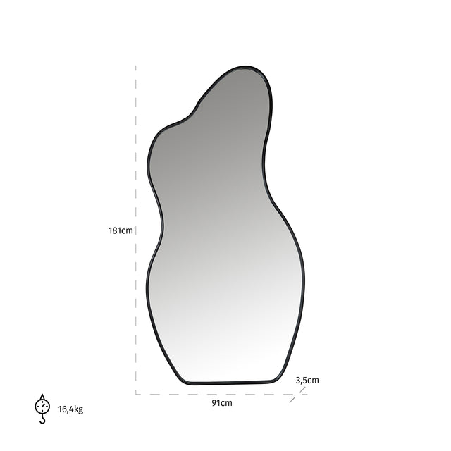 Spiegel Aldon (Black) van Richmond Interiors – Luxe comfort op maat van PureWonen. Vraag naar de beste prijs.