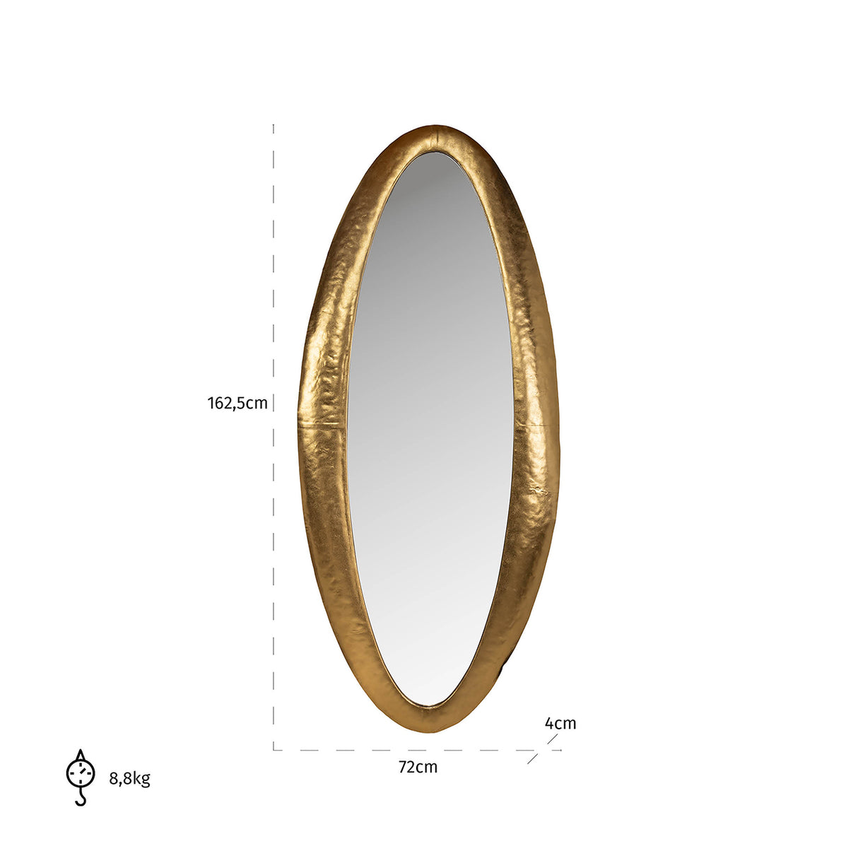 Spiegel Belia goud (Gold) van Richmond Interiors – Luxe comfort op maat van PureWonen. Vraag naar de beste prijs.