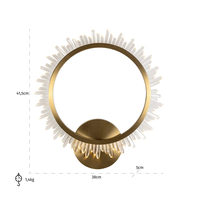 Wandlamp Beau (Brushed Gold) van Richmond Interiors – Luxe comfort op maat van PureWonen. Vraag naar de beste prijs.